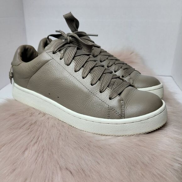 Coach C101 Low Top Gray leather Sneakers Shoes Size 8.5 - Picture 1 of 10